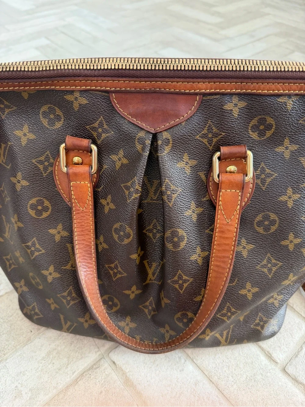 Louis Vuitton Palermo PM Monogram Canvas 2 Way Tote Shoulder Bag